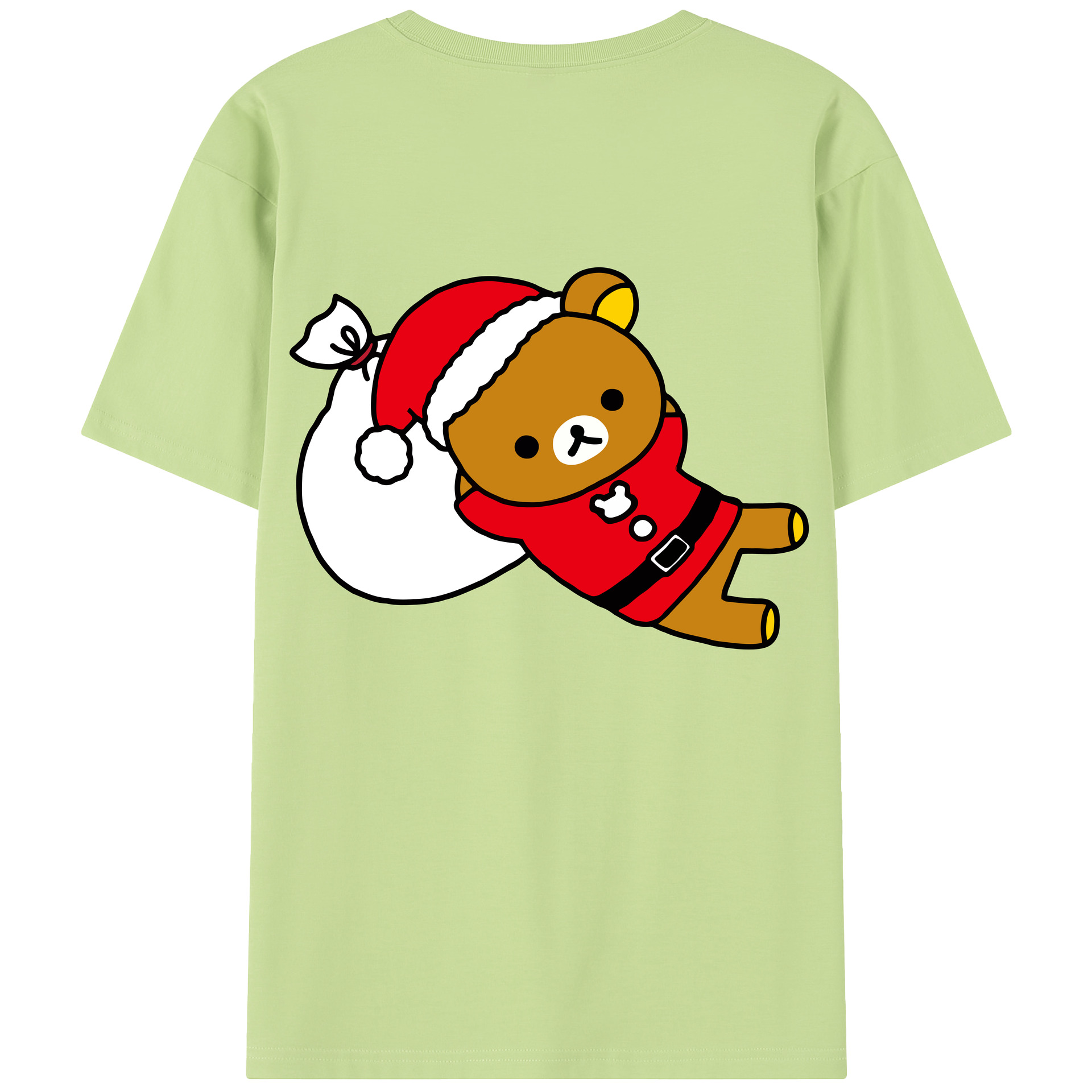 （画像用） リラックマ リラックマ キイロイトリ Rilakkuma Korilakkuma Kiiroitori 綿100％半袖Tシャツ（背面プリント）
